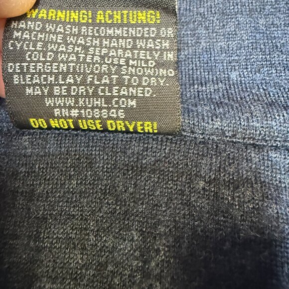 KÜHL Invigoratr Merino 1/4-Zip Men’s XL Pirate Blue Heather EUC - Picture 6 of 10